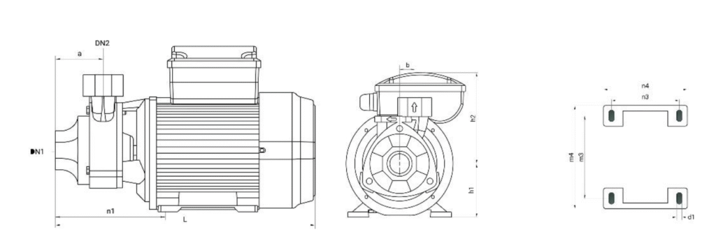 پمپ آب نیم اسب محیطی نوید موتور PM 45