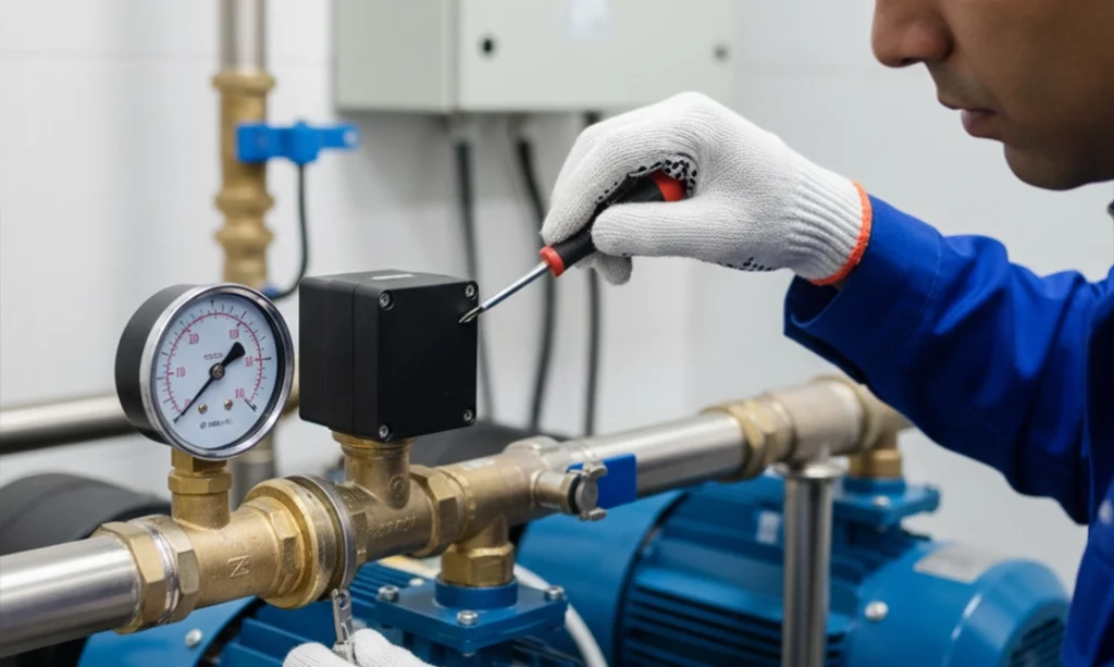 تنظیم پرشرسوئیچ در بوستر پمپ آبرسانی 2 تنظیم پرشرسوئیچ در بوستر پمپ آبرسانی