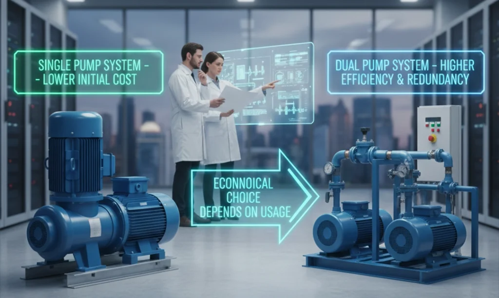 بوستر پمپ تک‌پمپ یا دوپمپ؛ کدام اقتصادی‌تر است؟