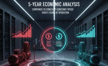 تحلیل اقتصادی بوستر پمپ دور متغیر در مقایسه با دور ثابت طی ۵ سال بهره‌برداری
