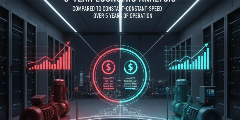 تحلیل اقتصادی بوستر پمپ دور متغیر در مقایسه با دور ثابت طی ۵ سال بهره‌برداری