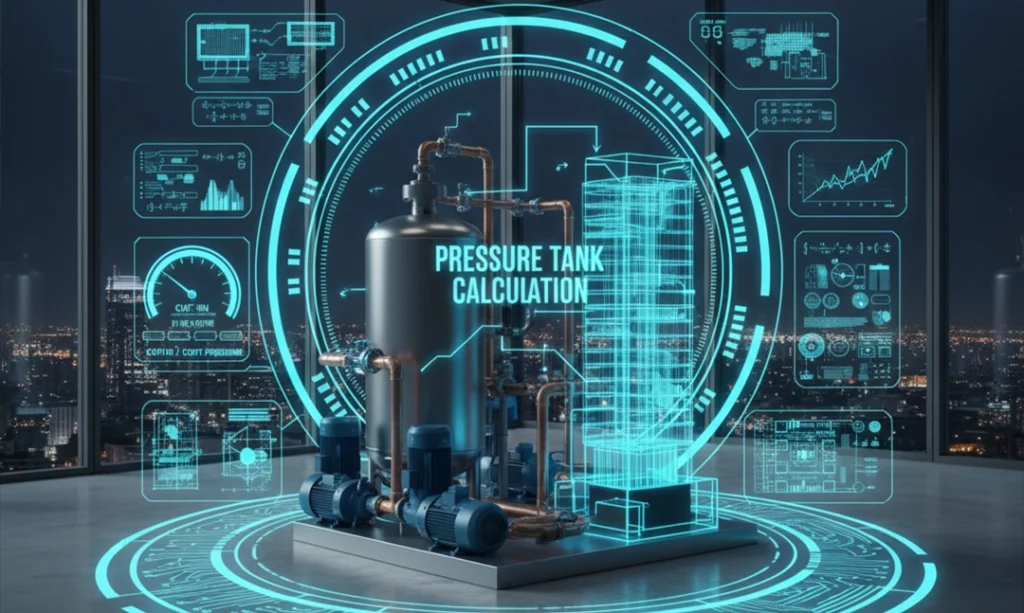 محاسبه حجم منبع تحت فشار در سیستم بوستر پمپ (فرمول + مثال اجرایی)