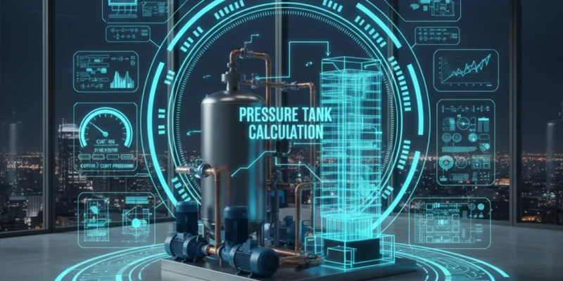 محاسبه حجم منبع تحت فشار در سیستم بوستر پمپ (فرمول + مثال اجرایی)