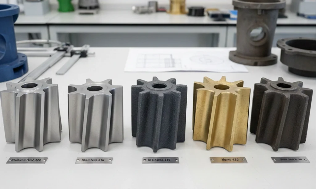 مقایسه کامل جنس پروانه پمپ آب: استیل 304، 316، 420، نوریل، برنجی و چدنی | کدام بهترین انتخاب است؟ 2 مقایسه کامل جنس پروانه پمپ آب: استیل 304، 316، 420، نوریل، برنجی و چدنی | کدام بهترین انتخاب است؟